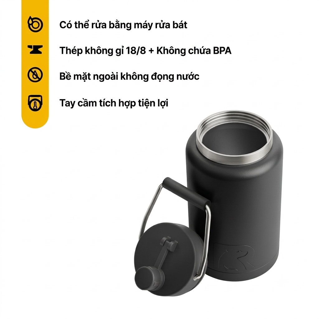Bình Giữ Nhiệt RTIC Insulated Jug (1.8L)_thumbnail_4
