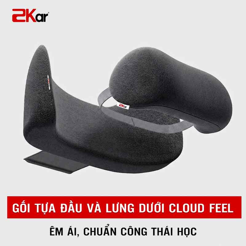Bộ Gối Tựa Đầu Và Lưng Dưới Ô Tô 2Kar CloudFeel – Thiết Kế Công Thái Học, Êm Ái, Chống Đau Mỏi Cột Sống_thumbnail_6