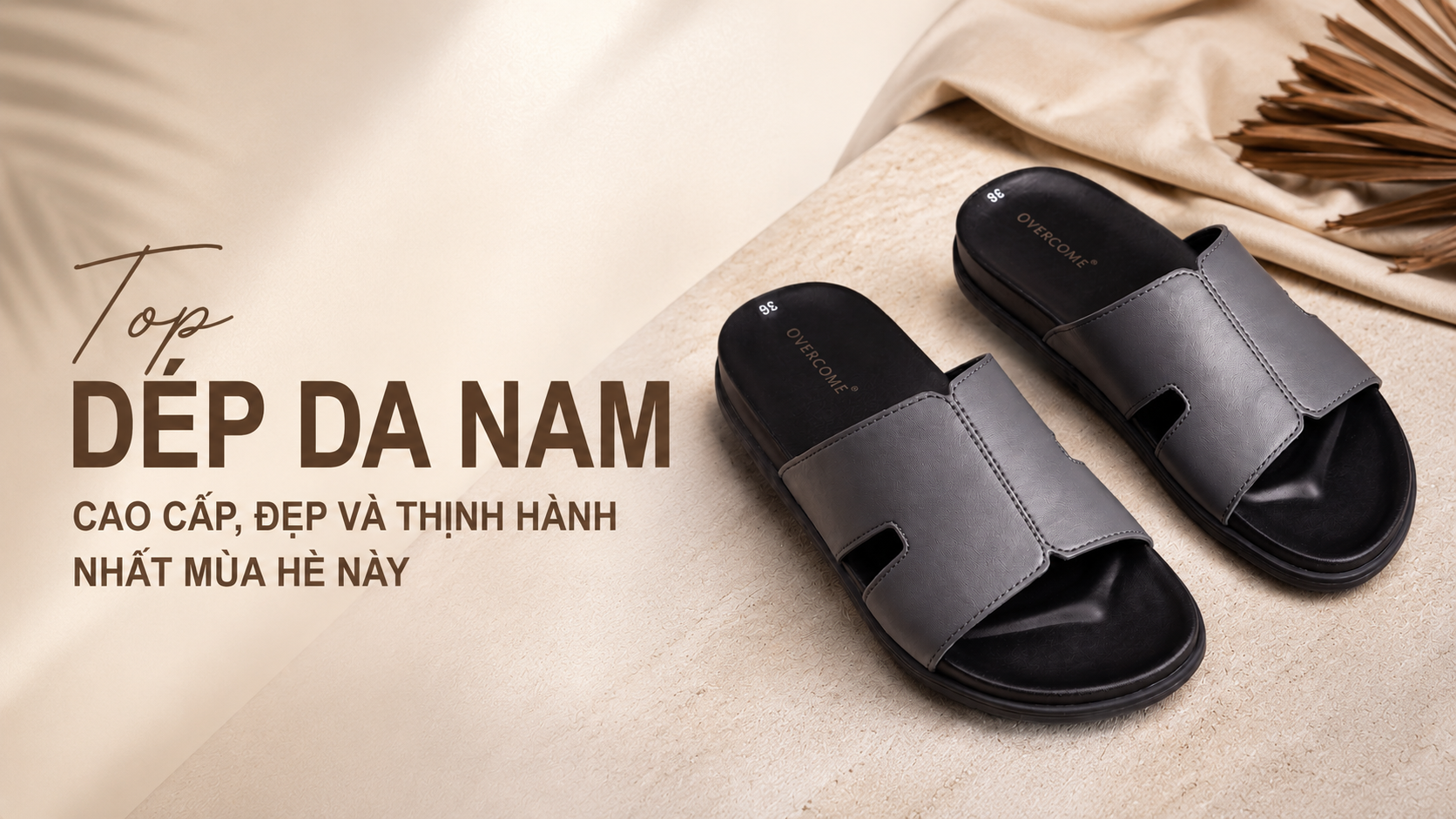 Top dép da nam cao cấp, đẹp và thịnh hành nhất mùa hè này