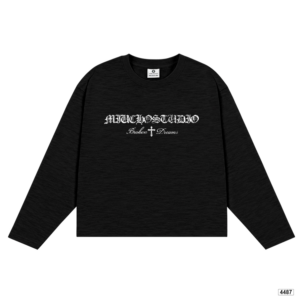 Áo thun tay dài boxy Miucho cotton xược Hàn Quốc mềm mịn 4487_thumbnail_7