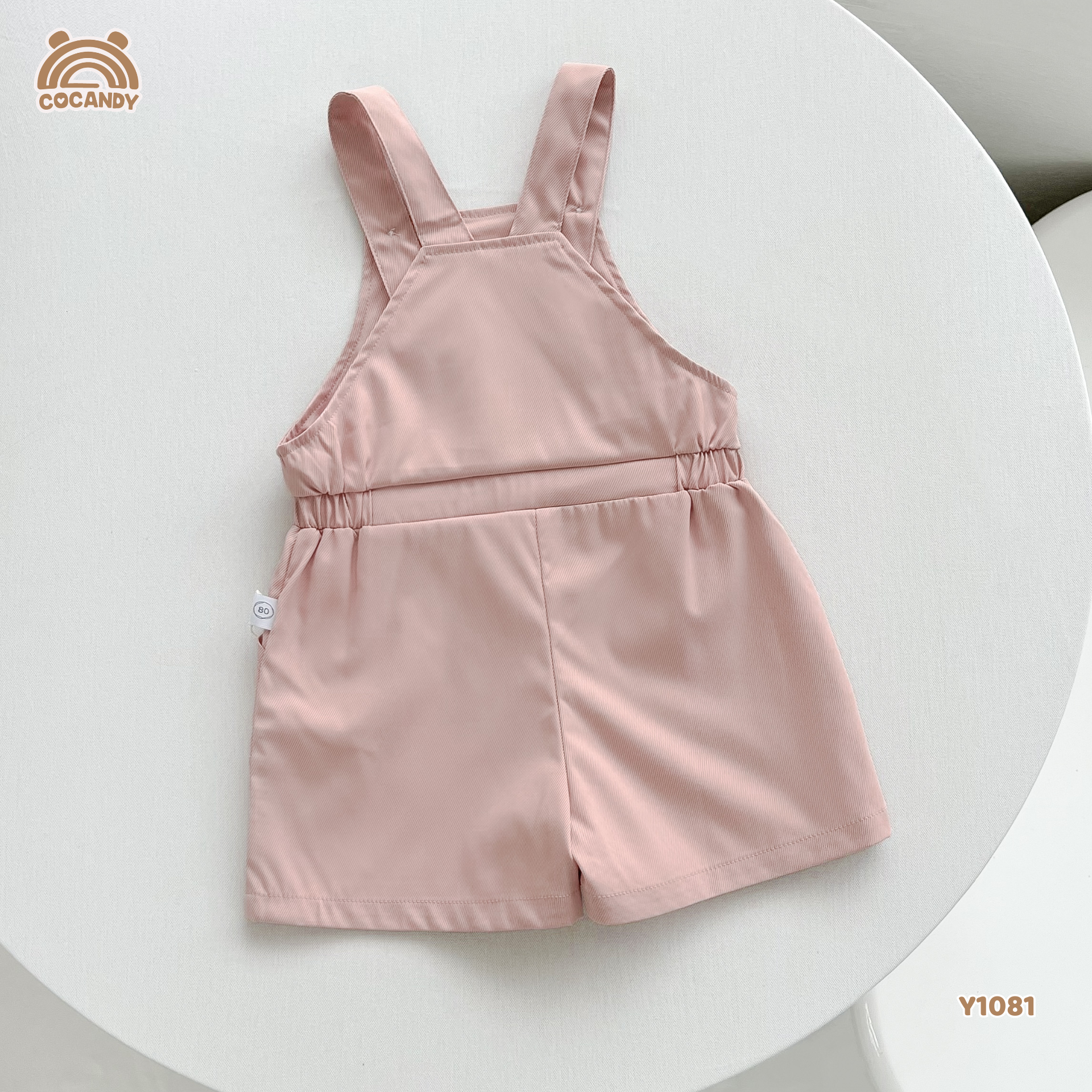 Yếm quần cộc kaki HỒNG túi gấu_thumbnail_2