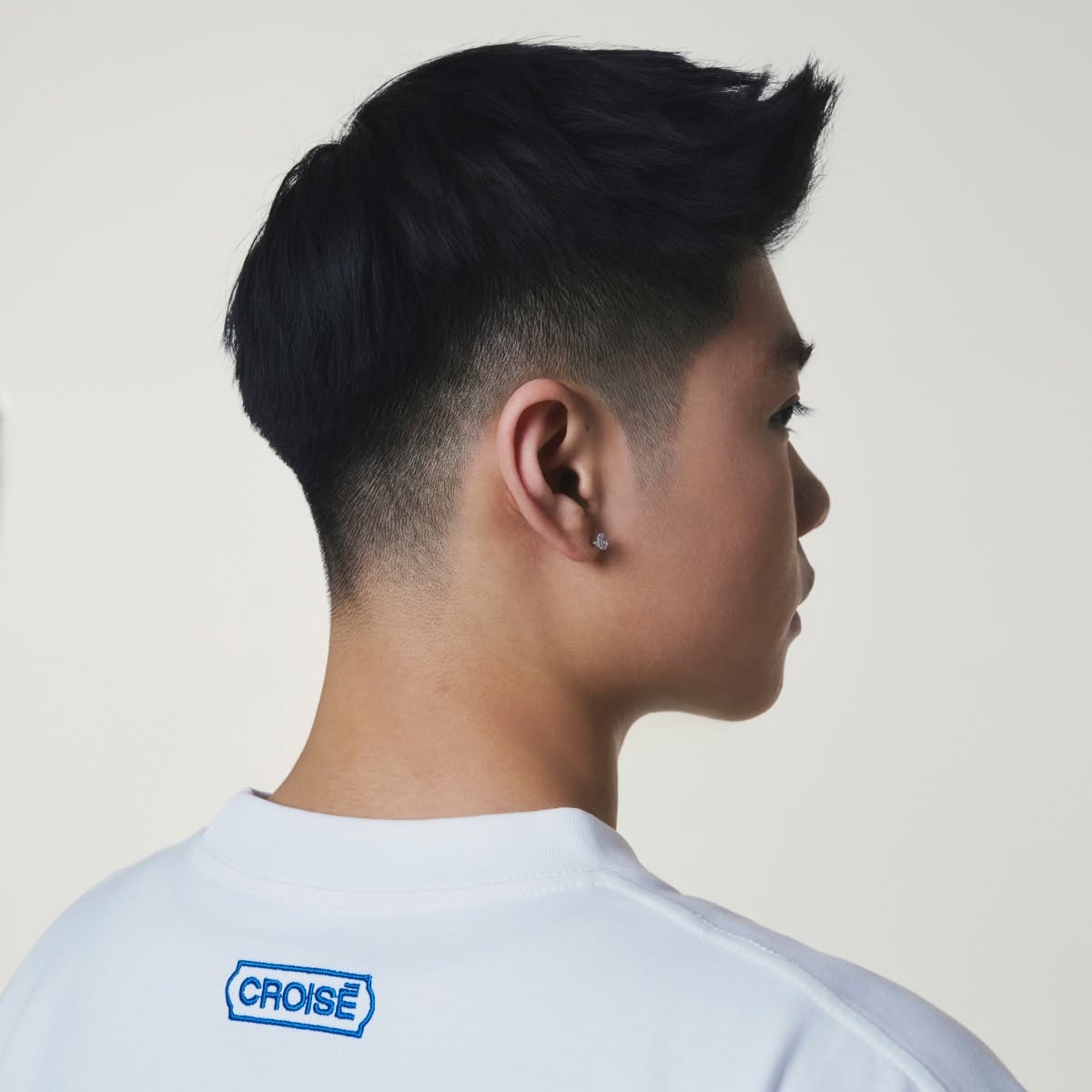 Áo Thun CROISÉ SALUT HANOI Màu Ghi Xám In Chữ Xanh Mint Dáng Rộng Unisex Tối Giản Vintage Nam Nữ_thumbnail_2