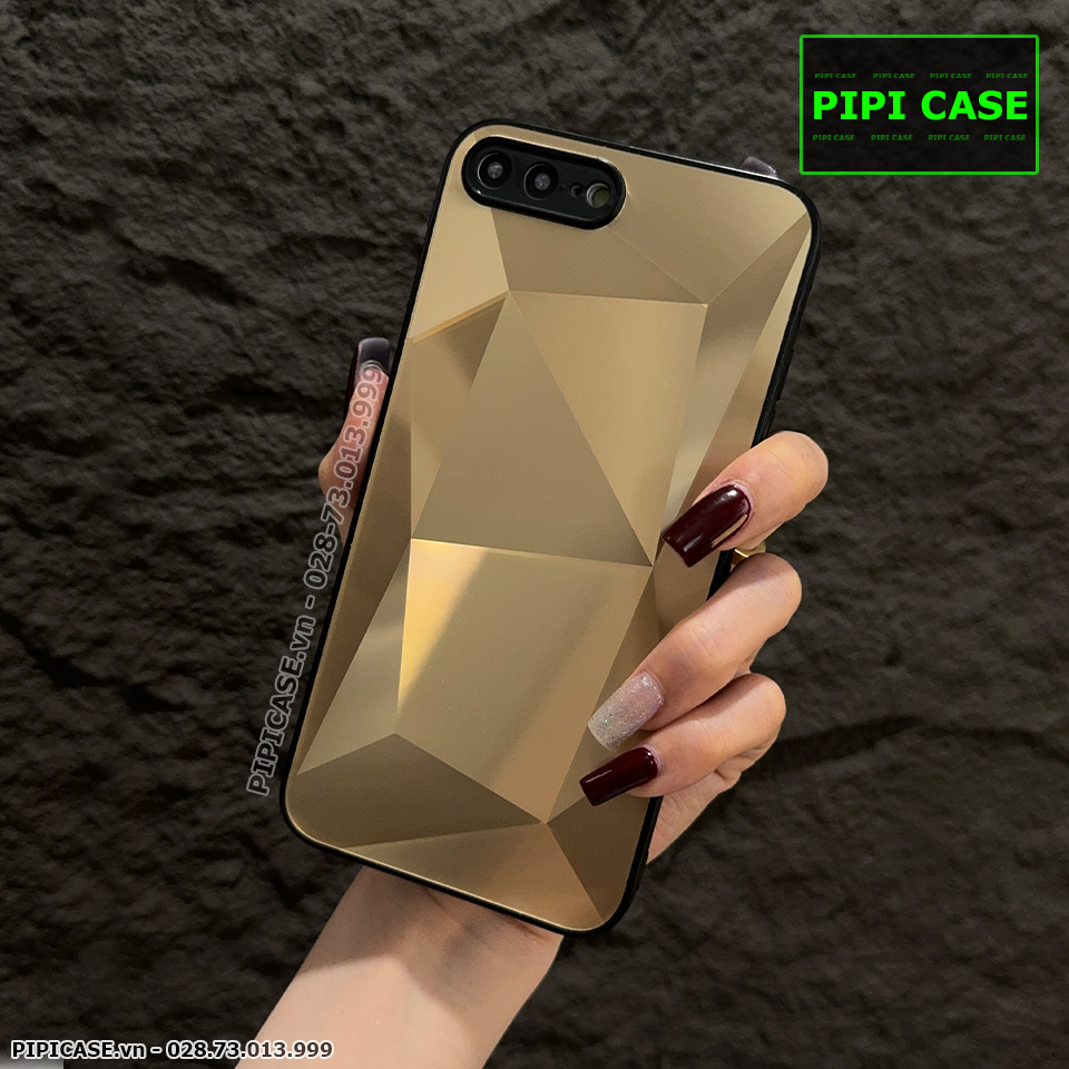 Ốp Lưng iPhone 7 Plus / 8 Plus - Kim Cương 6D - Vàng