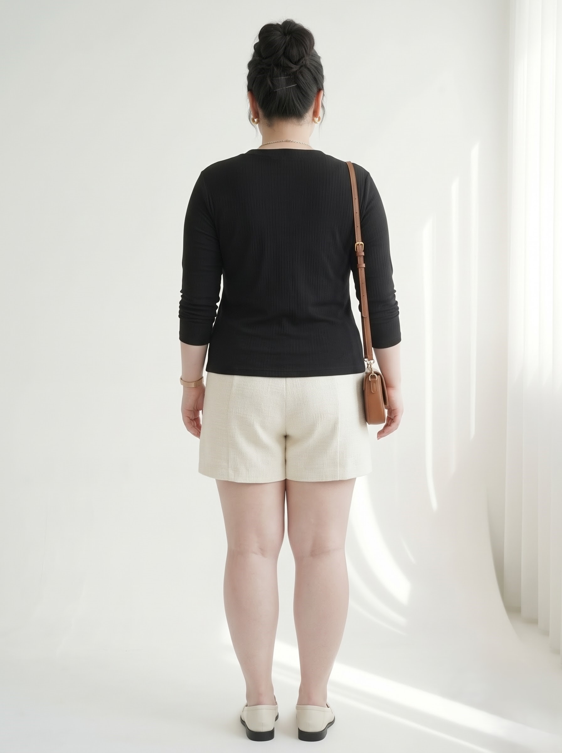 BIGSIZE NỮ - Áo thun kiểu tay dài phối ren V-AK095_thumbnail_2