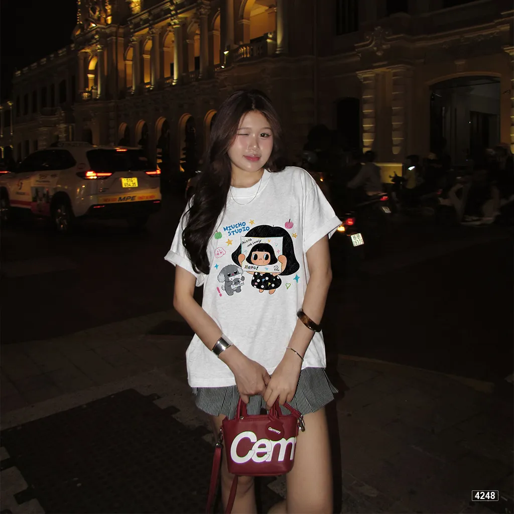 Áo thun nữ form boxy chất vải xước Pretty Girl Miucho 4248_thumbnail_3