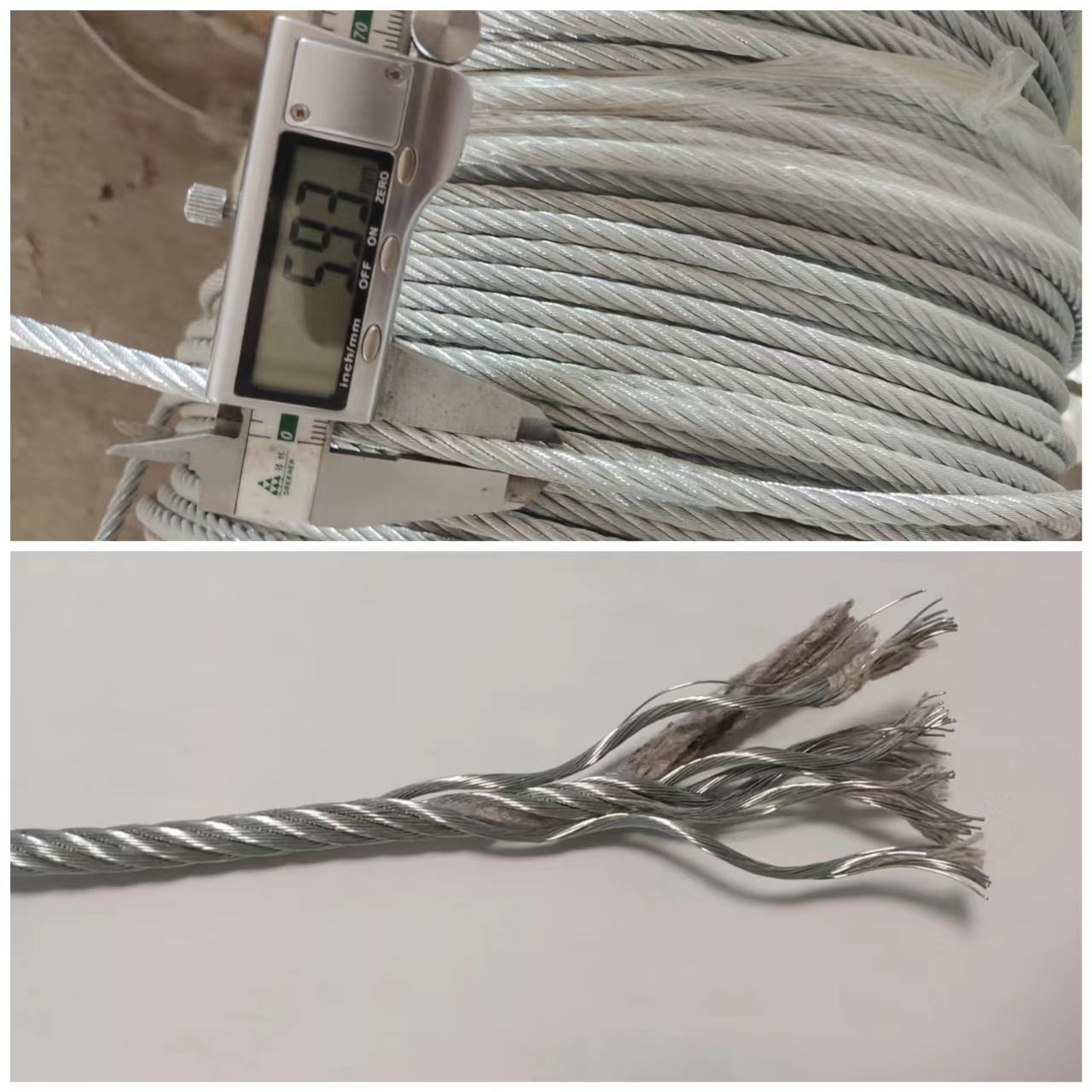 6 x 12 + FC CÁP THÉP MẠ KẼM - Máy móc an phát
