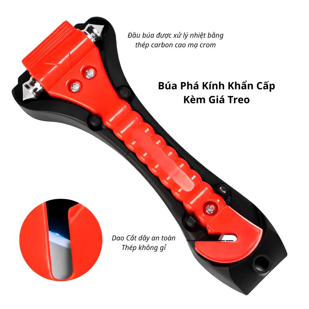 Búa Phá Kính Ô Tô GCAR Thép Cacbon Kèm Dao Cắt Dây Đai_thumbnail_12