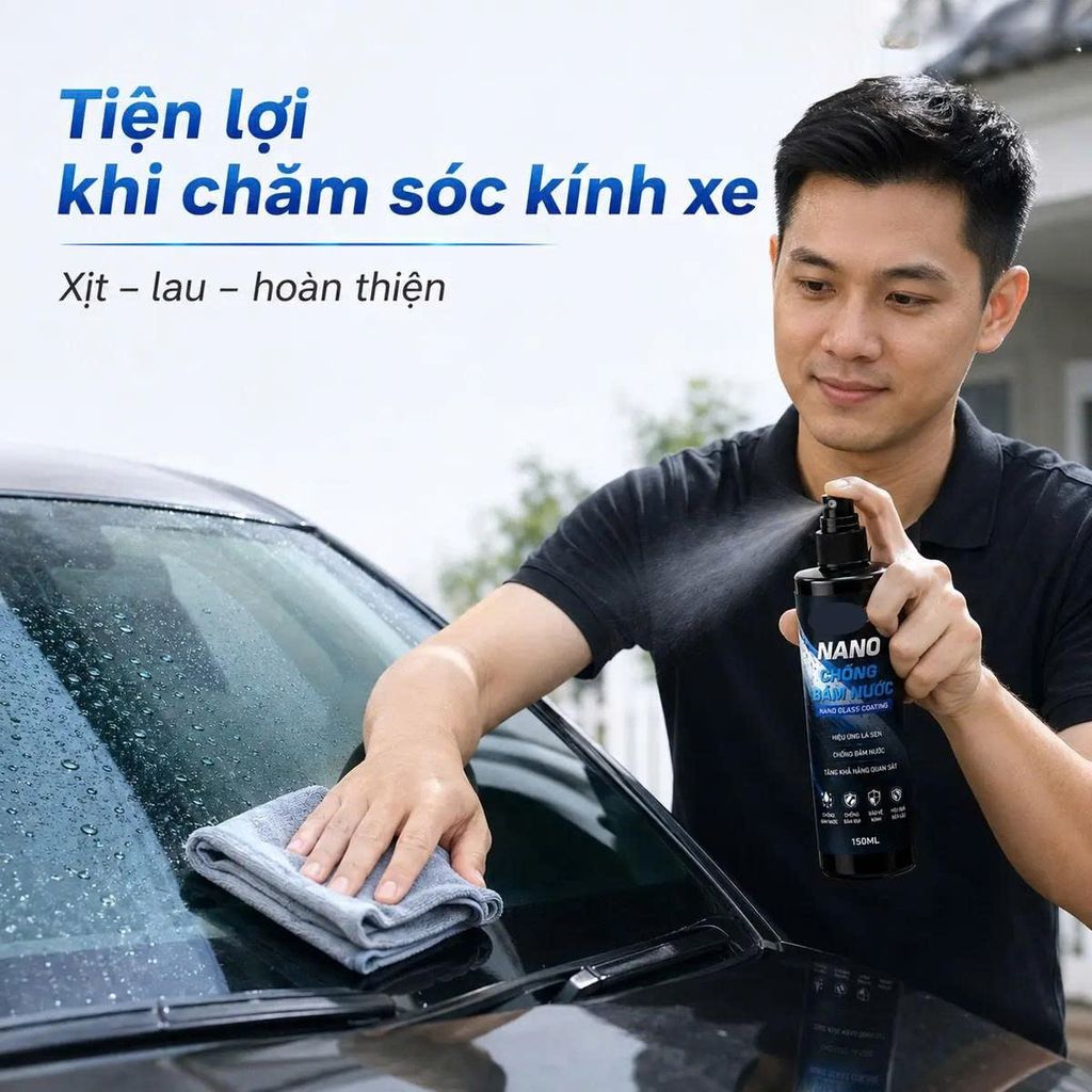 Chai Chống Bám Nước Kính Ô Tô – Phủ Nano Hạn Chế Đọng Nước 150ml_thumbnail_2