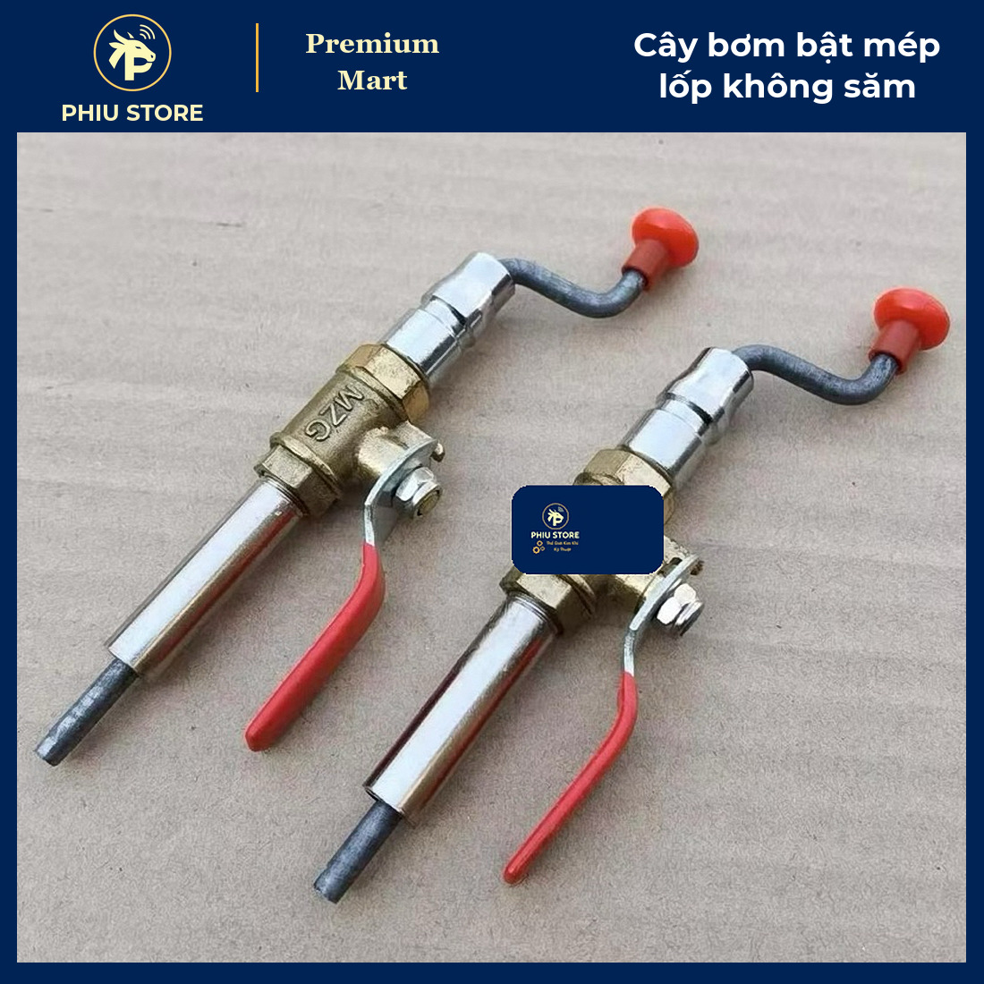 Cây Bơm Lốp Không Săm Kết Nối Nhanh - Van Bi Đồng Gạt Tay, Thổi Bật Mép Lốp Ô Tô Xe Máy Xe Điện - PHIU STORE_thumbnail_6