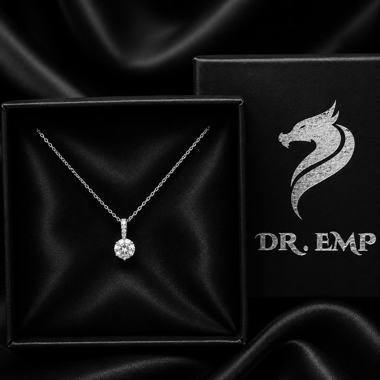 Vòng cổ bạc xi kim dây xích charm đá_thumbnail_3