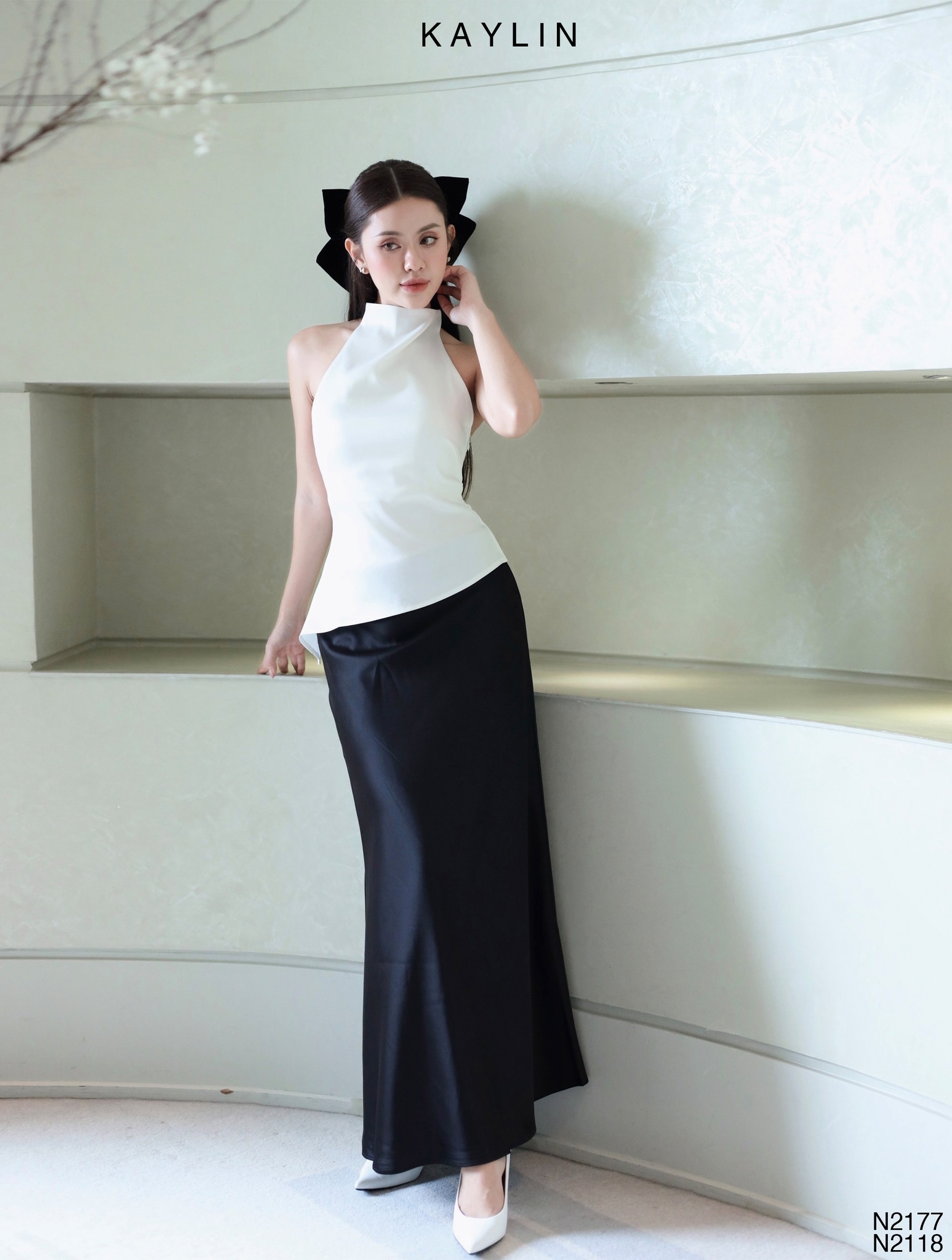 Áo Lụa Cổ Yếm Thiết Kế KAYLIN