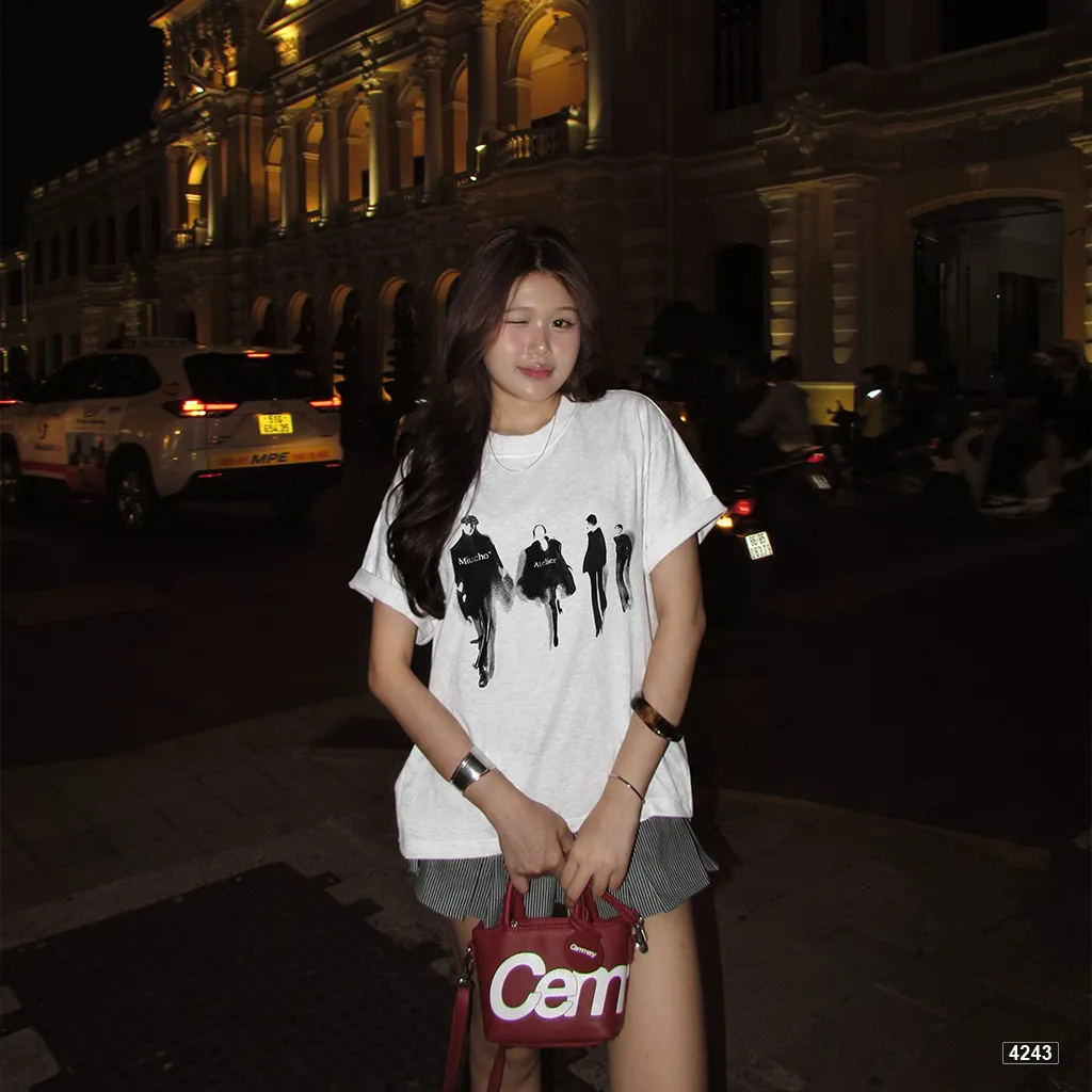 Áo thun boxy unisex chất vải xước phong cách đường phố Miucho 4243_thumbnail_2