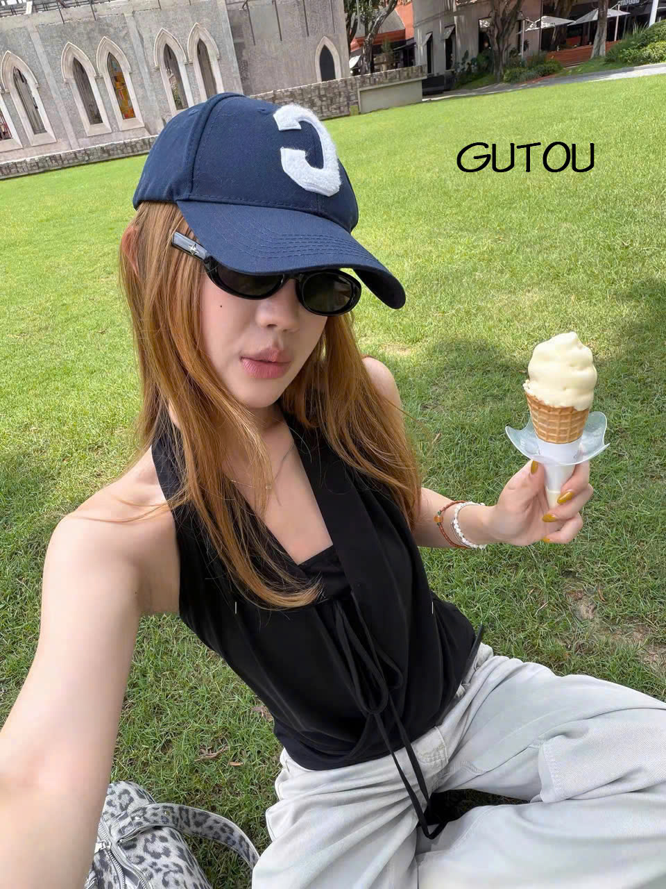 [ GUTOU ] Áo Sát Nách Cổ Đổ Thân Đắp Chéo Cột Dây Basic Livia_thumbnail_11