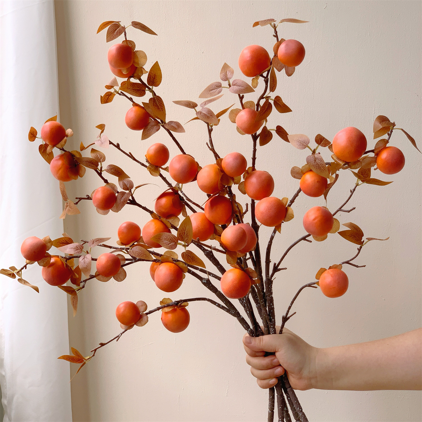 Cành Hồng Như Ý 7 Quả Decor Nhà_thumbnail_1