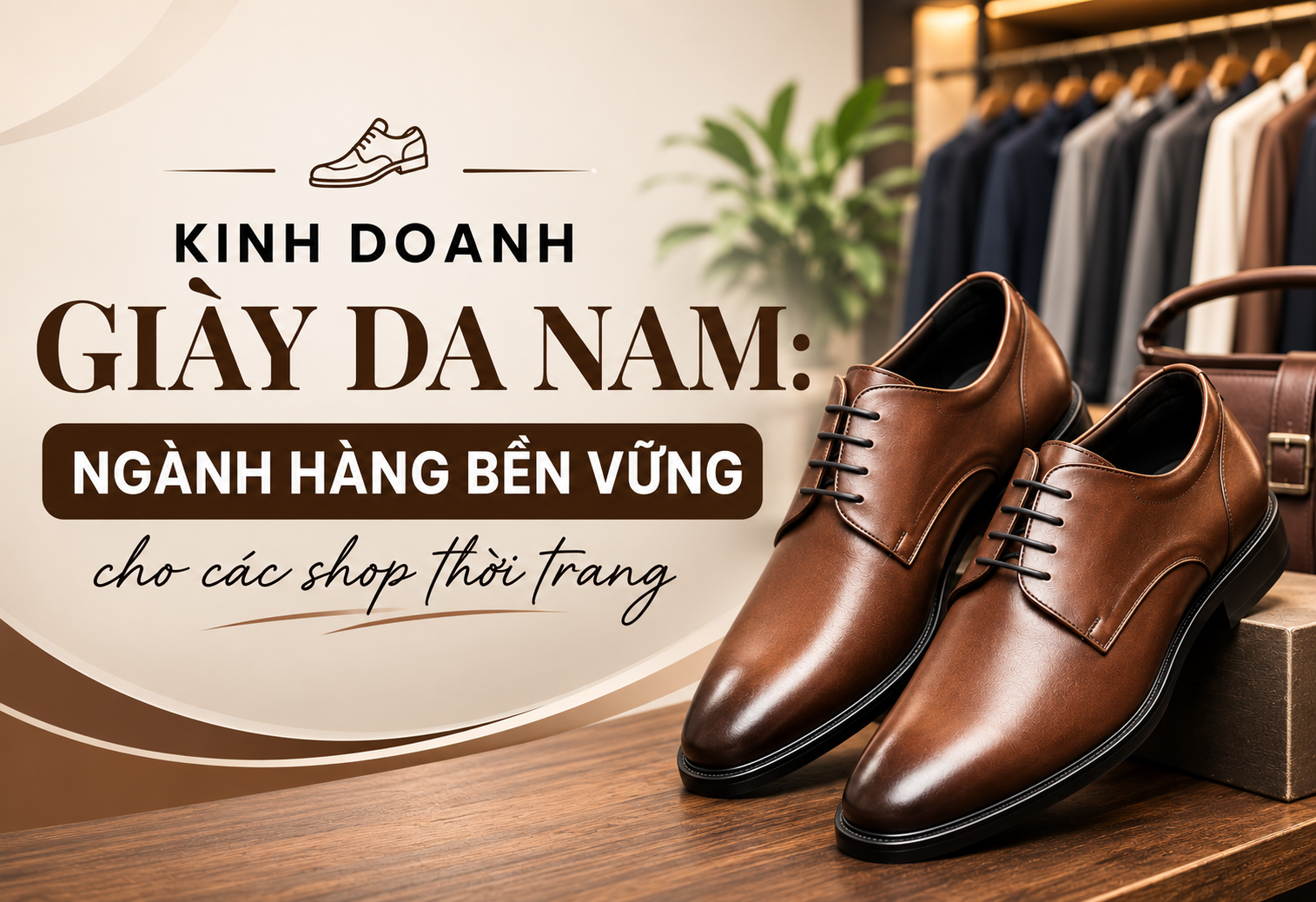 Kinh doanh giày da nam: Ngành hàng bền vững cho các shop thời trang
