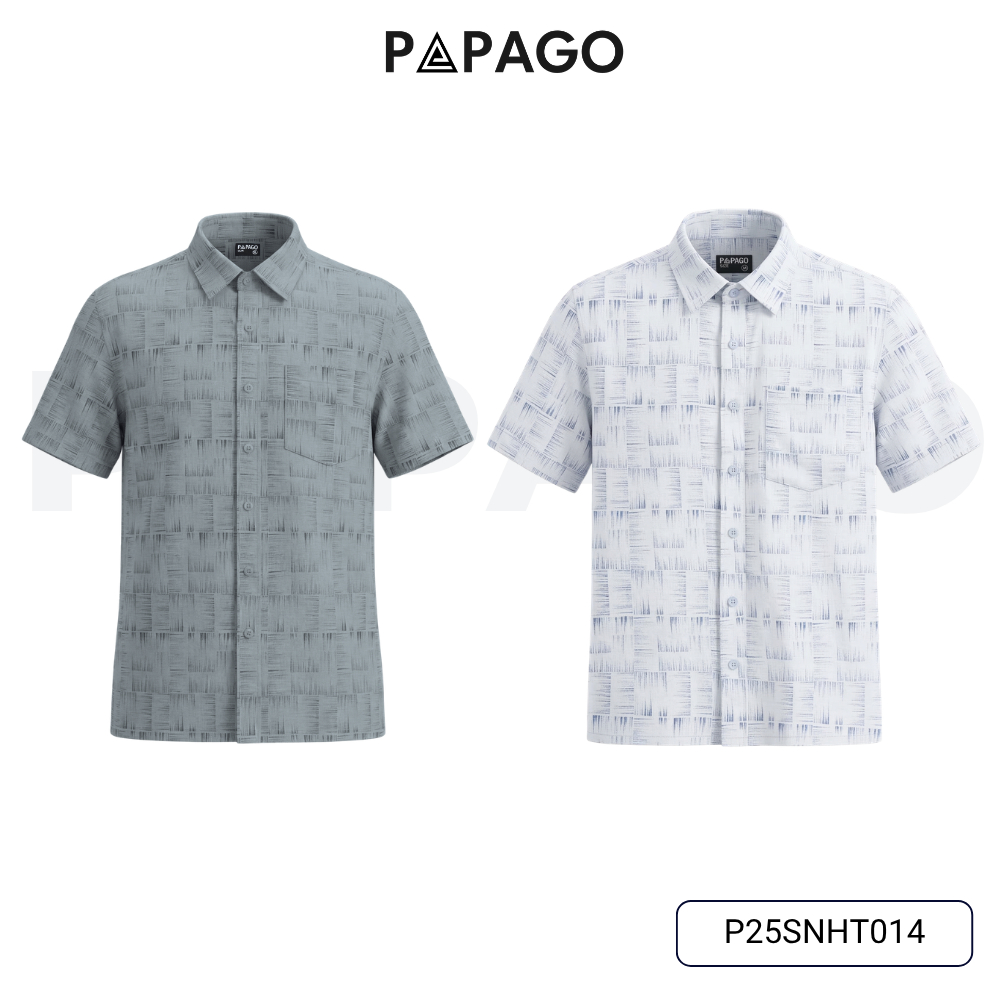 Combo 2 Áo Sơ Mi Nam PAPAGO Vải Xô Đũi Họa Tiết Thoáng Mát Dễ Mặc, Quà Tặng Bố, Đi Biển - CB2SNHT014_thumbnail_8