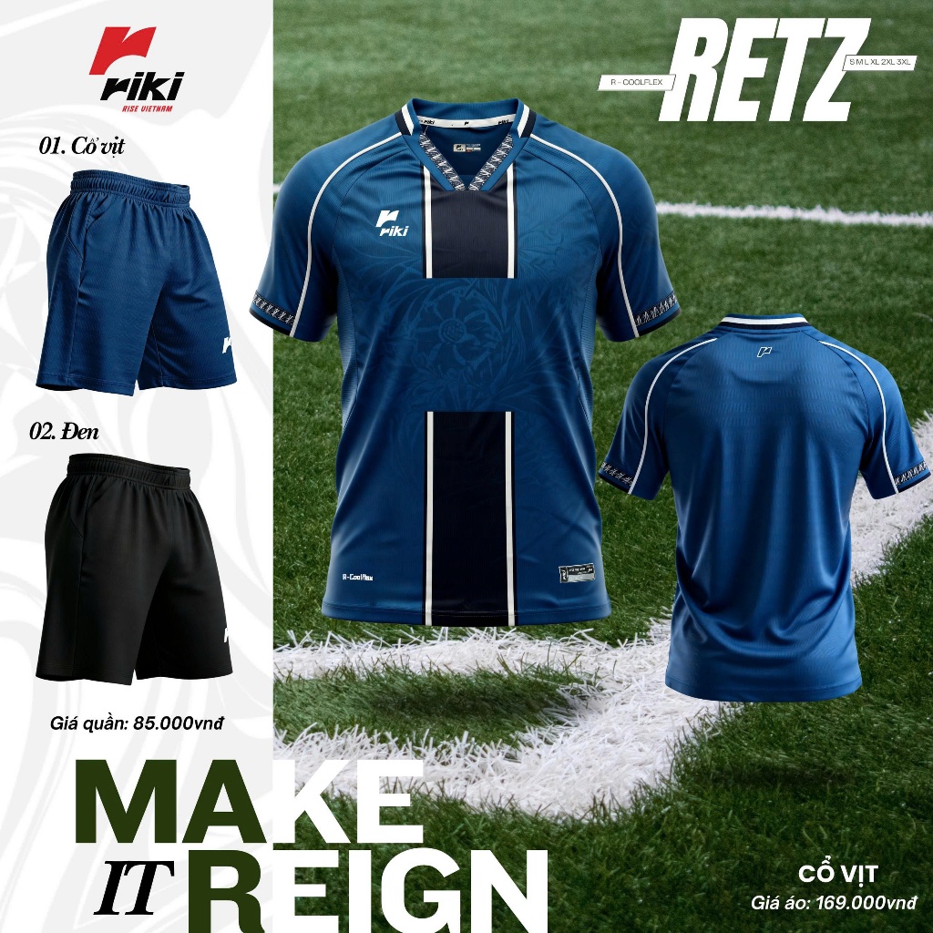 BST Áo Bóng Đá Riki RETZ Thun Mè R-Coolflex Thoáng Khí Thể Thao Đương Đại_thumbnail_1