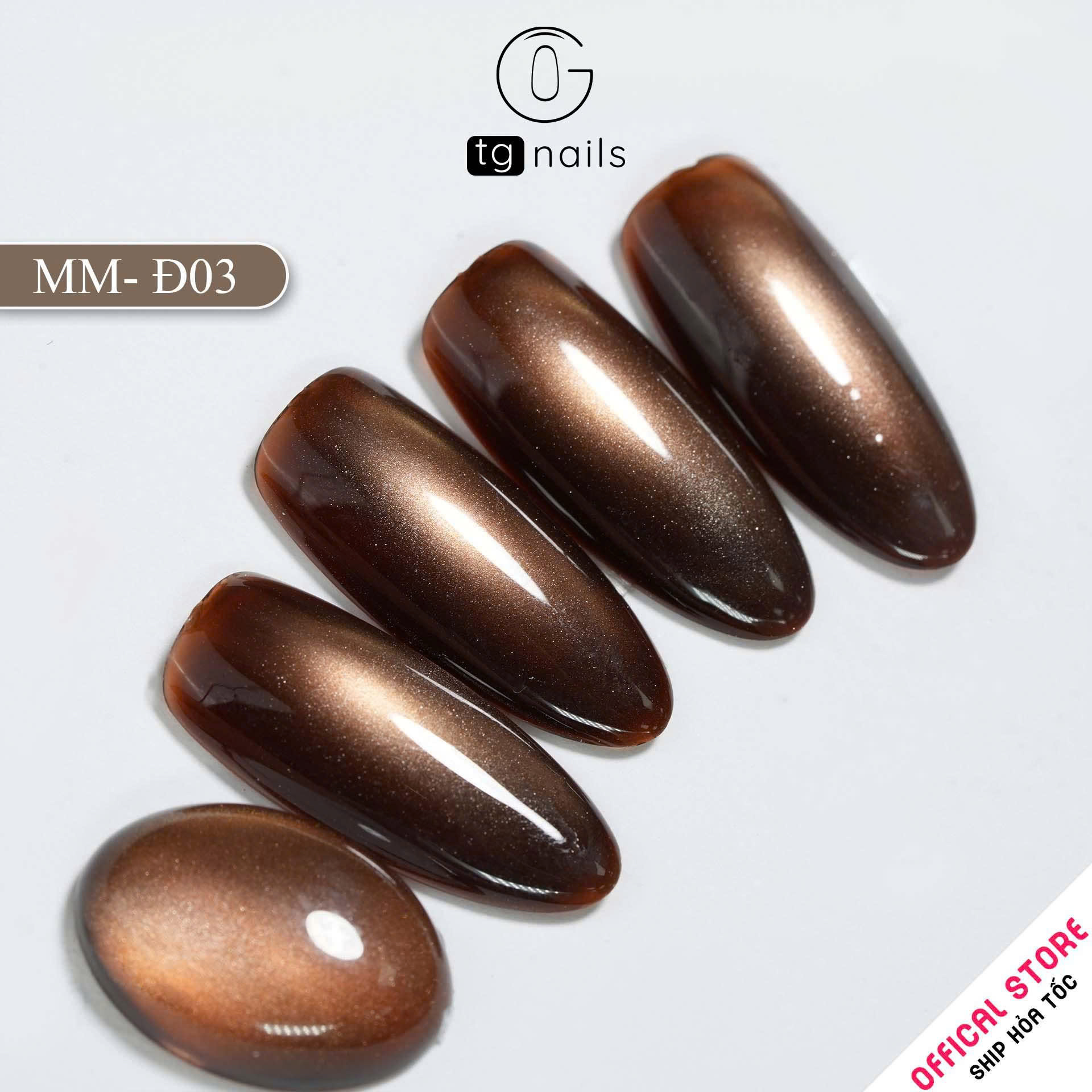Sơn móng TG Nails gel. Khối lượng tịnh: 10g/ lọ. Nhãn hàng TG nail gel - Mắt mèo đậm_thumbnail_6