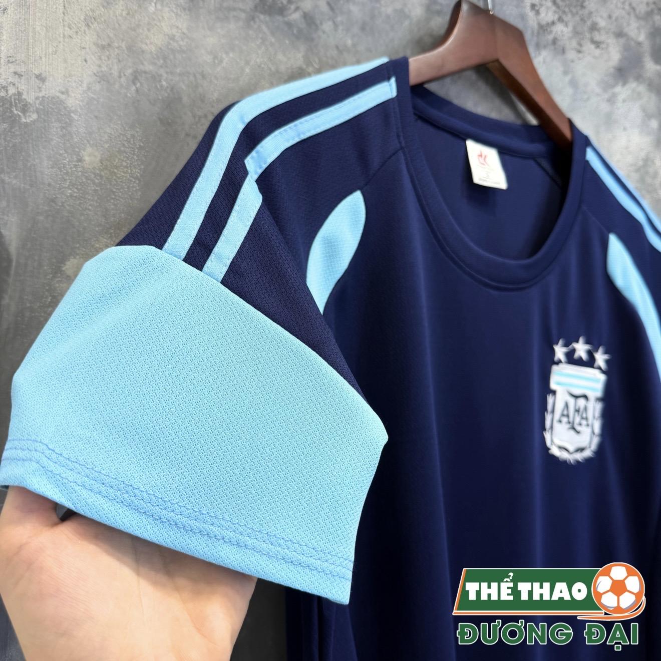 Quần Áo Bóng Đá ĐT Argentina Xanh Đen Training Thun Mè Thoáng Khí  Thể Thao Đương Đại_thumbnail_3