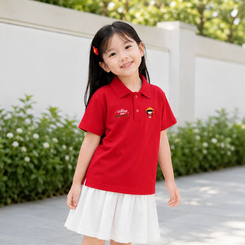 Áo polo cho bé trai và bé gái hình Măng non yêu nước - Loza Mã: PL006_thumbnail_4