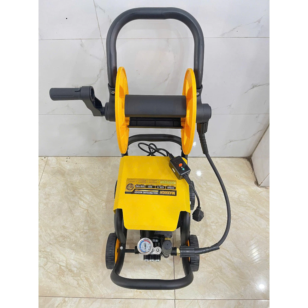 Máy rửa xe bán công nghiệp Kushima siêu mạnh, Dây dài 15m rửa xe, sửa sân, tưới rau- Có Rulo cuốn dây - Giá rẻ_thumbnail_10