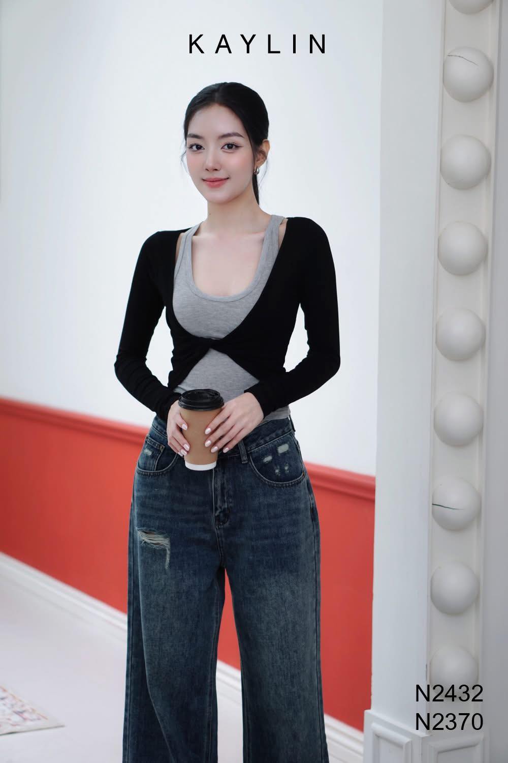 Combo 2 Áo Kiểu Xoắn Eo KAYLIN Phối Balo