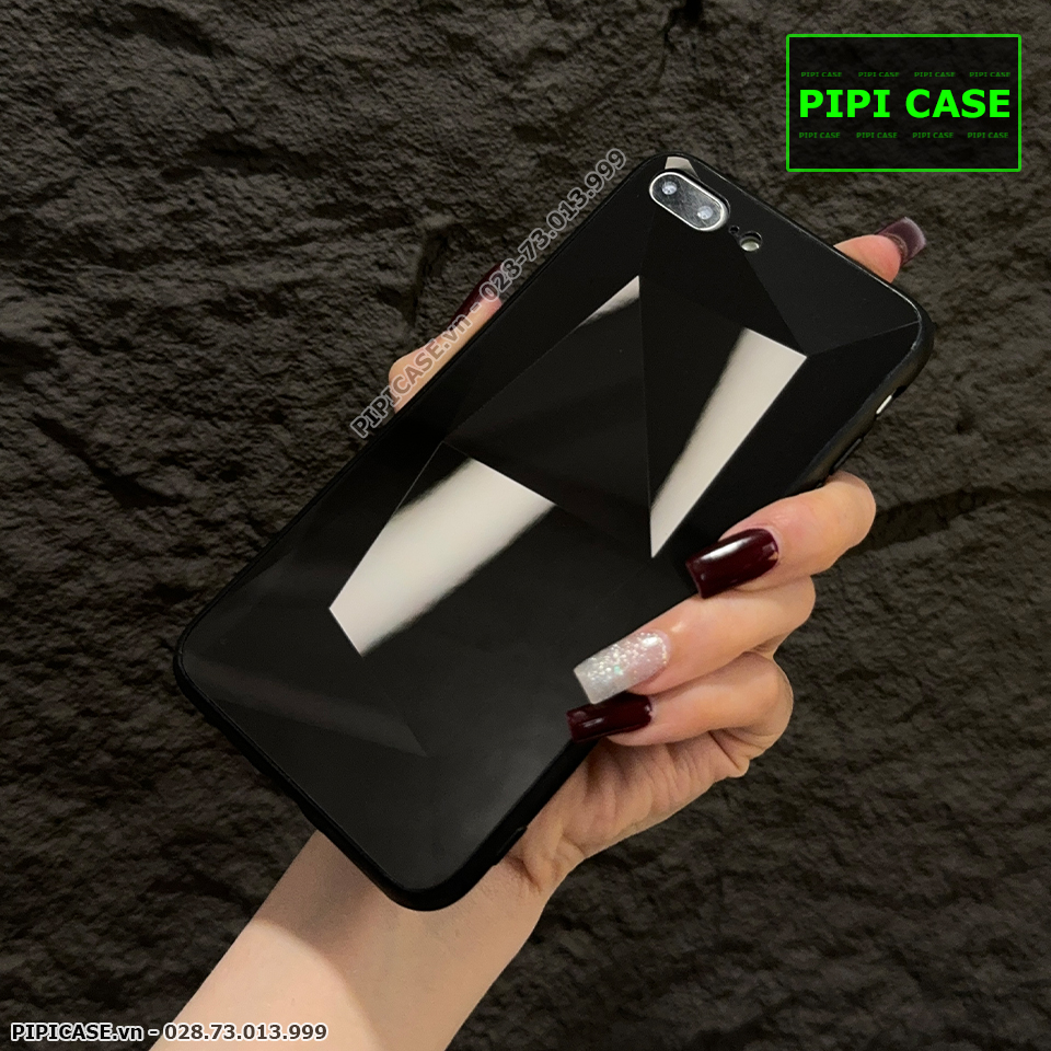 Ốp Lưng iPhone 7 Plus / 8 Plus - Kim Cương 6D - Đen