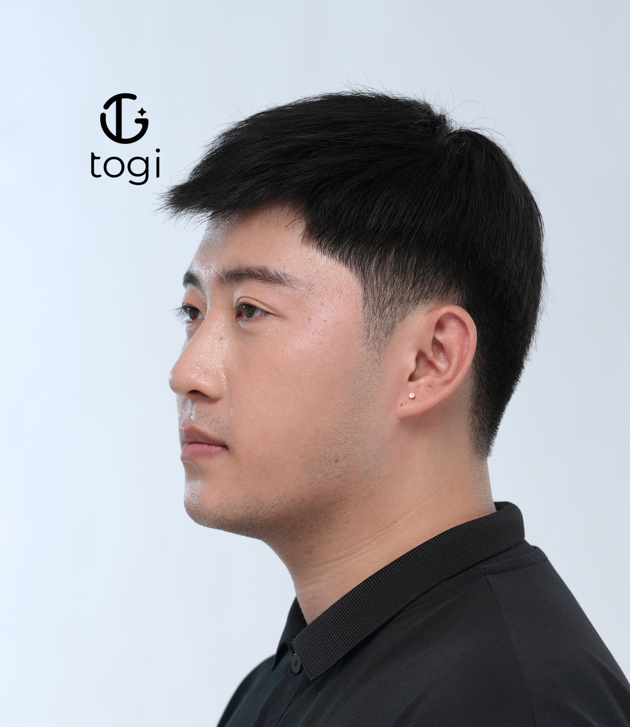 Tóc giả nam Basic mái chéo cho tóc hói làm từ tóc thật_thumbnail_1