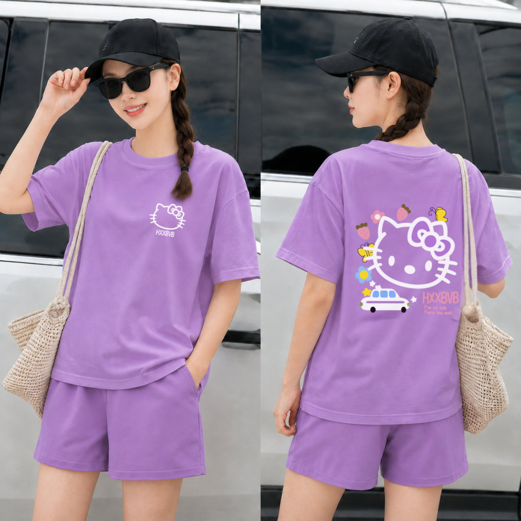 [Form Rộng] Set bộ thun nữ hình HELLO KITTY  - Loza BP731_thumbnail_2