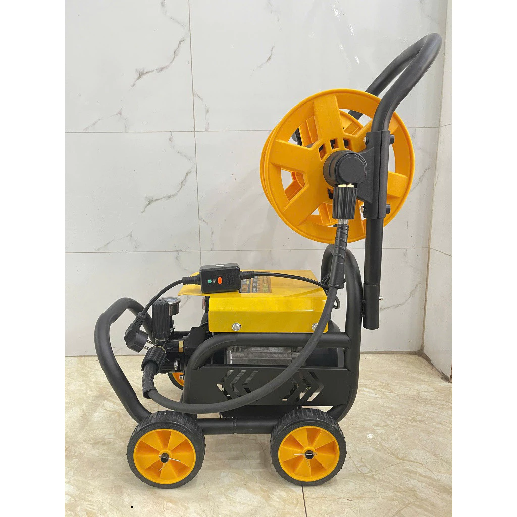 Máy rửa xe bán công nghiệp Kushima siêu mạnh, Dây dài 15m rửa xe, sửa sân, tưới rau- Có Rulo cuốn dây - Giá rẻ_thumbnail_9
