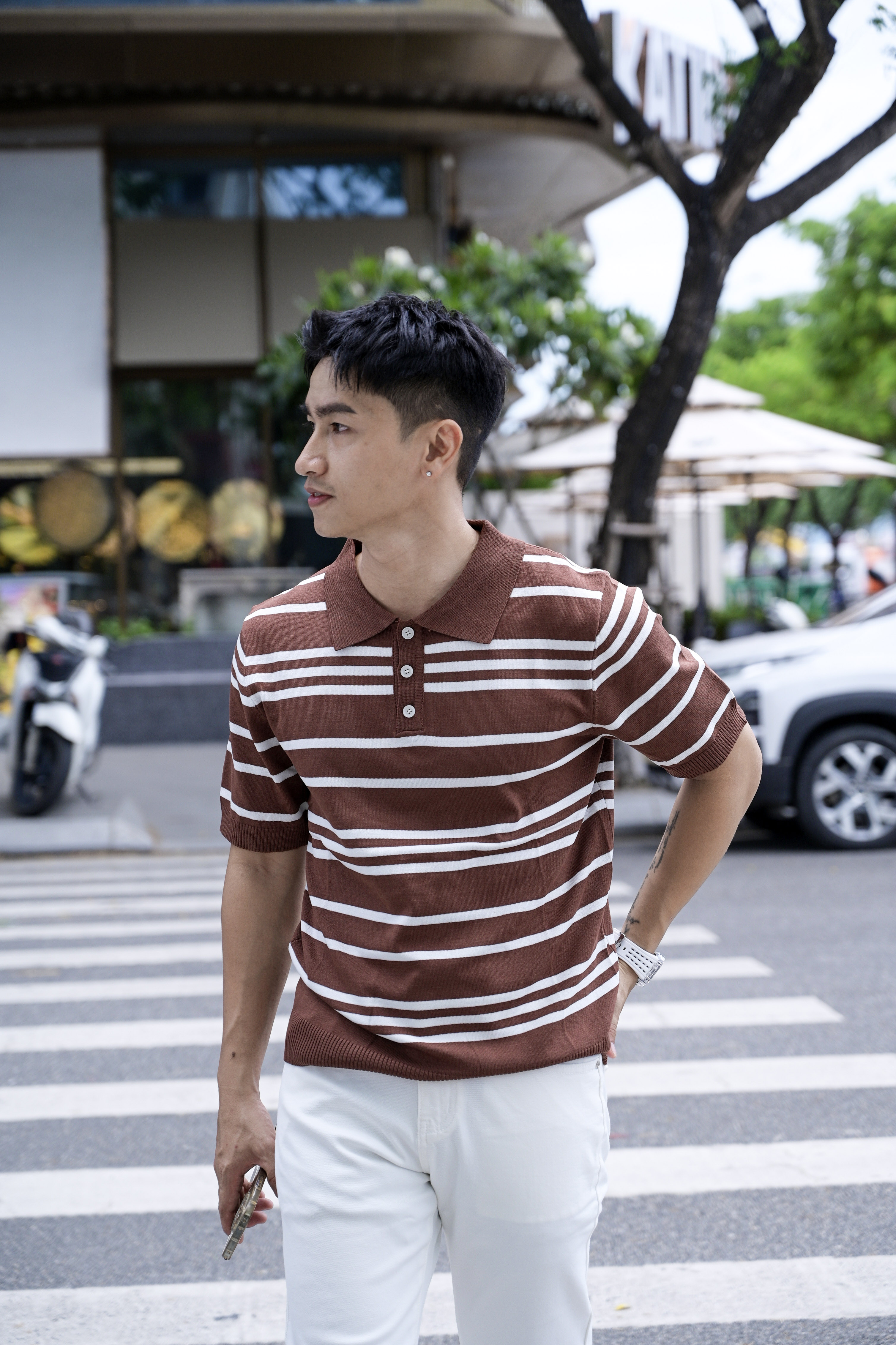 PA9 - Áo Polo Nam Kẻ Sọc Mùa Hè, Chất Liệu Mỏng Thoáng Khí, Form Ôm Sát, Phong Cách Công Sở Casual_thumbnail_7