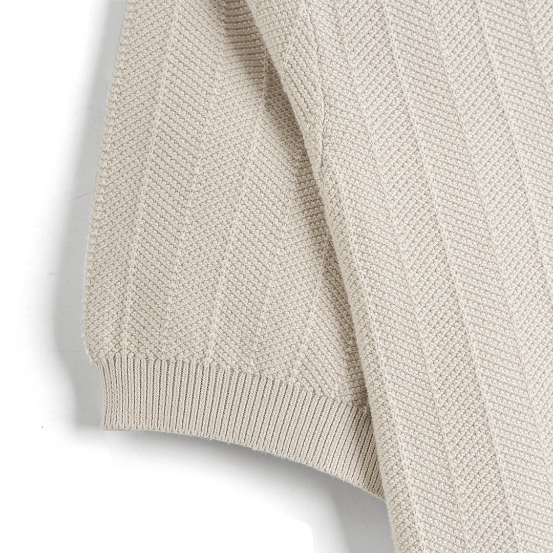 Polo Dệt Kim Herringbone Phối Viền Cổ_thumbnail_8
