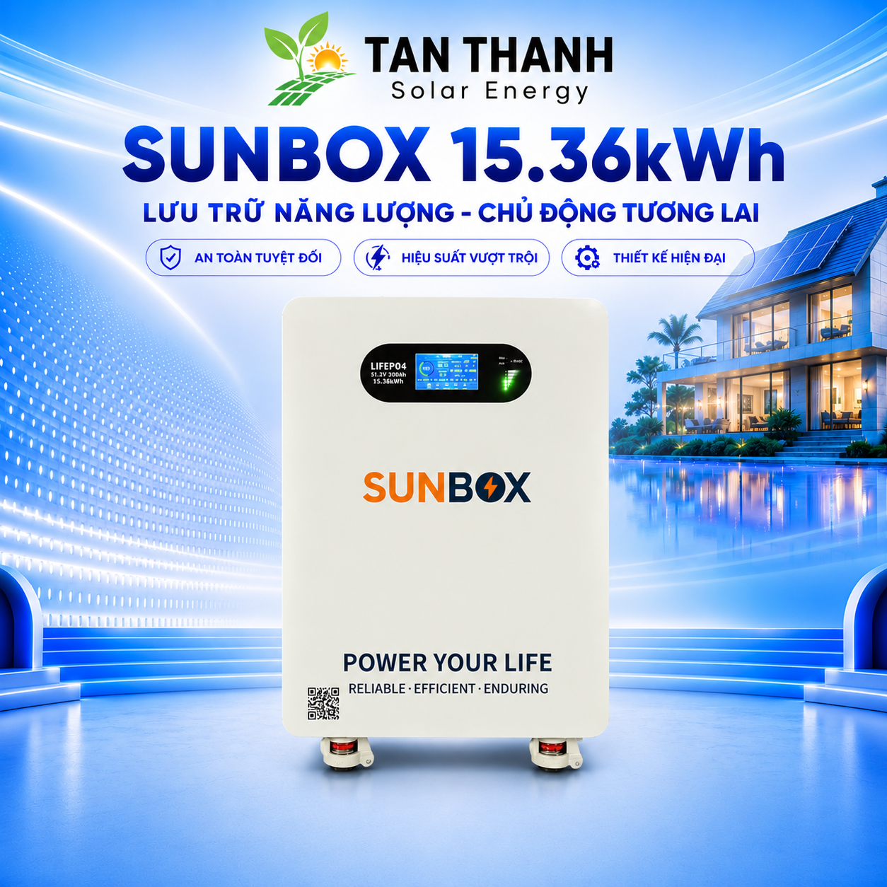 Pin Lưu Trữ Sunbox 15.36kWh