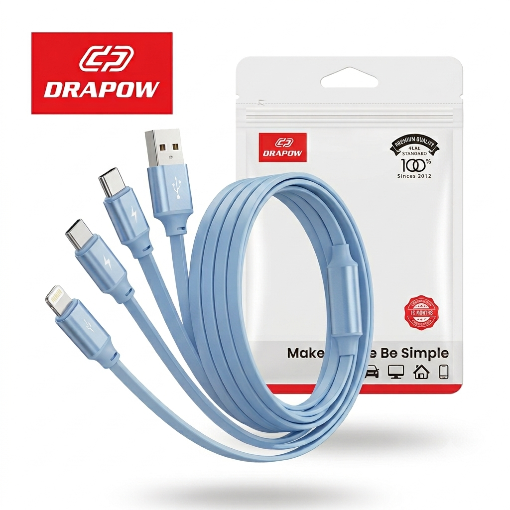 Cáp Sạc 3 Đầu DRAPOW CZ33 (L+C+M)