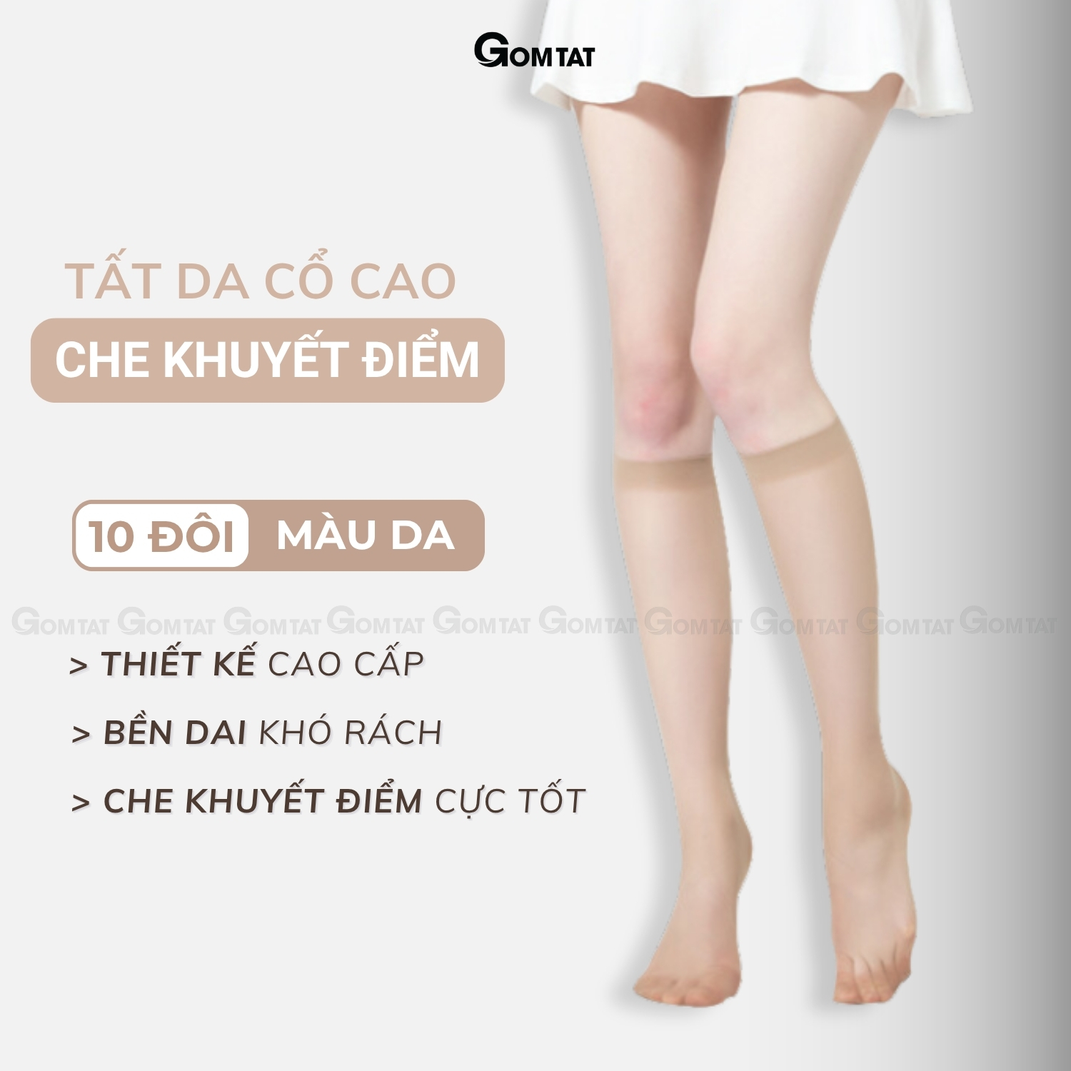 Combo 10 đôi tất che khuyết điểm cổ cao dành cho nữ GOMTAT, vớ da che khuyết điểm siêu thật chân , khó xước - GUO-A099_thumbnail_1
