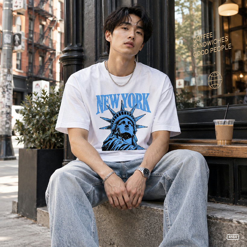 Áo thun nam oversize tượng nữ thần TeePrint 4564_thumbnail_5