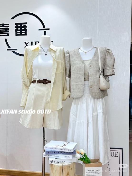 Lucas - Áo tweed mỏng cộc tay cài cúc cổ tim I.miss
