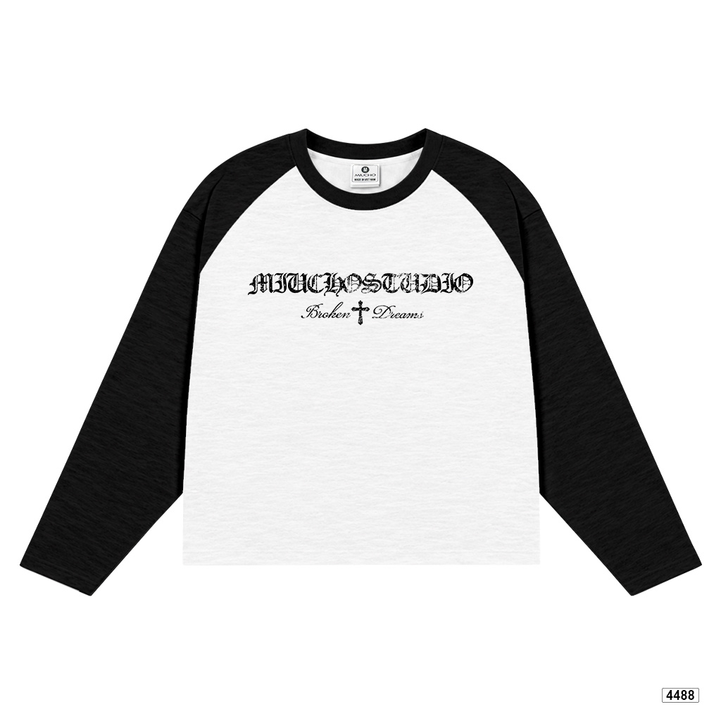 Áo thun nữ tay dài form boxy Miucho cotton xược thoáng mát 4488_thumbnail_0