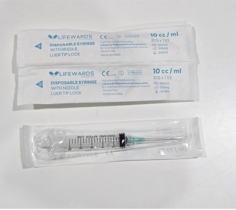 Lifewards Disposable Syringe 10cc with Needle – 21G × 1.5"