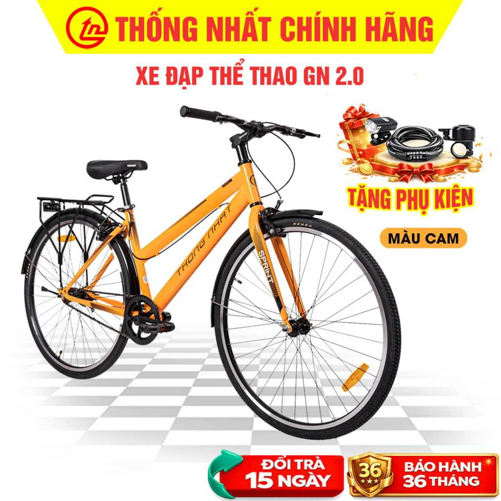 Xe Đạp Thể Thao Thống Nhất học sinh, người lớn GN2.0 [TẶNG BỘ PHỤ KIỆN] 1m40 - 1m85 đi học, thể dục