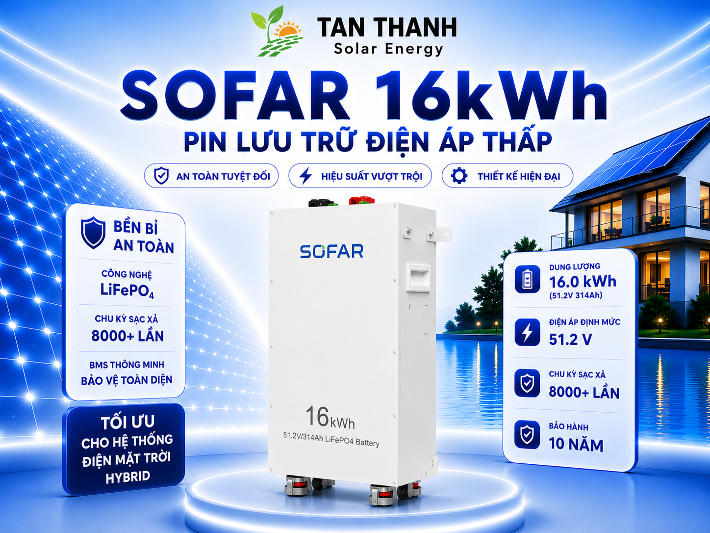 Pin lưu trữ SOFAR SF-16KWH-L1