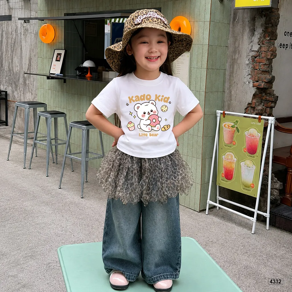 Áo thun bé gái form rộng Little Bear Kado 4332_thumbnail_2