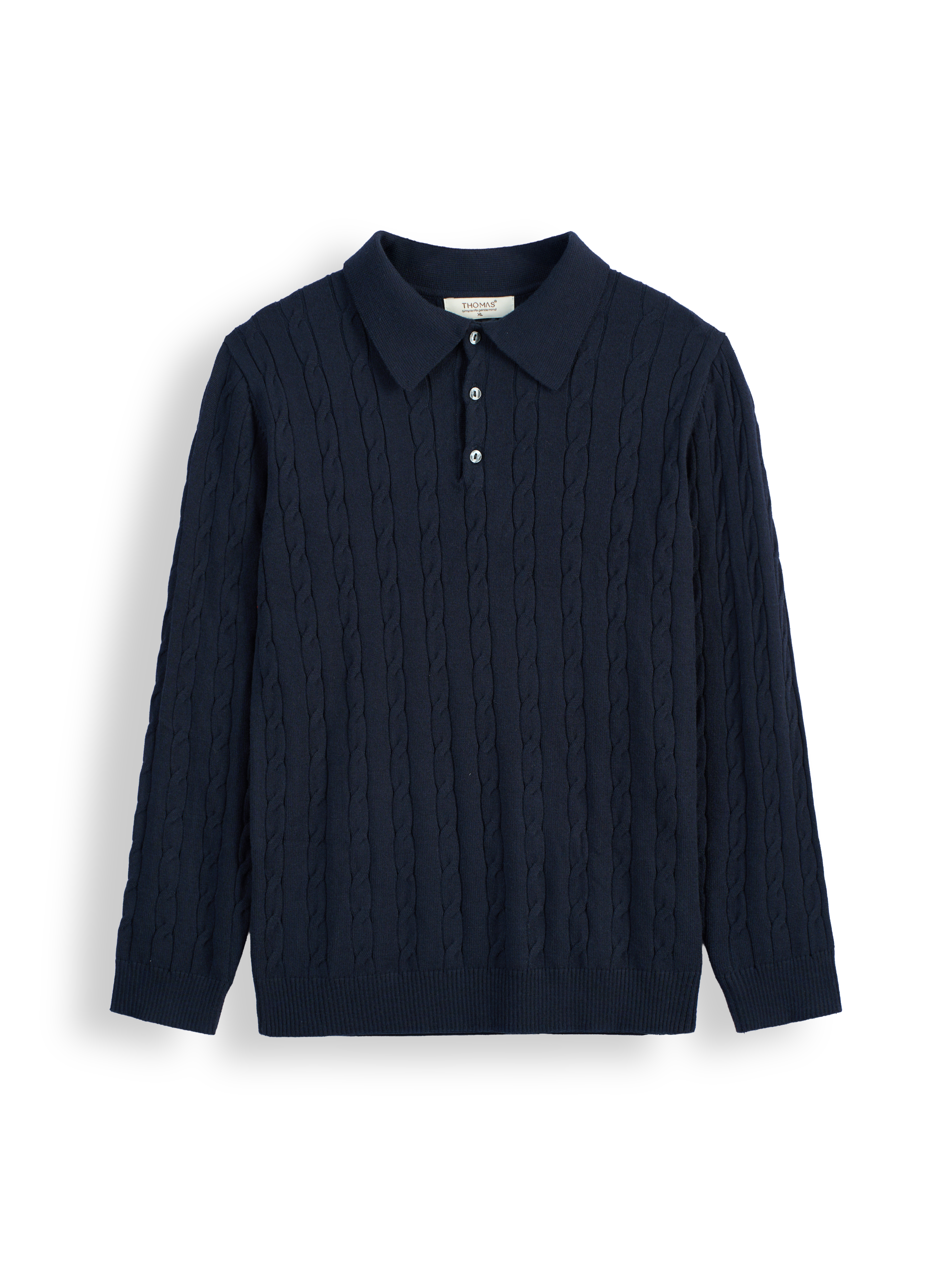 Áo Polo Len Dài Tay Twisted-Wool Sợi Viscose Form Relaxed_thumbnail_5