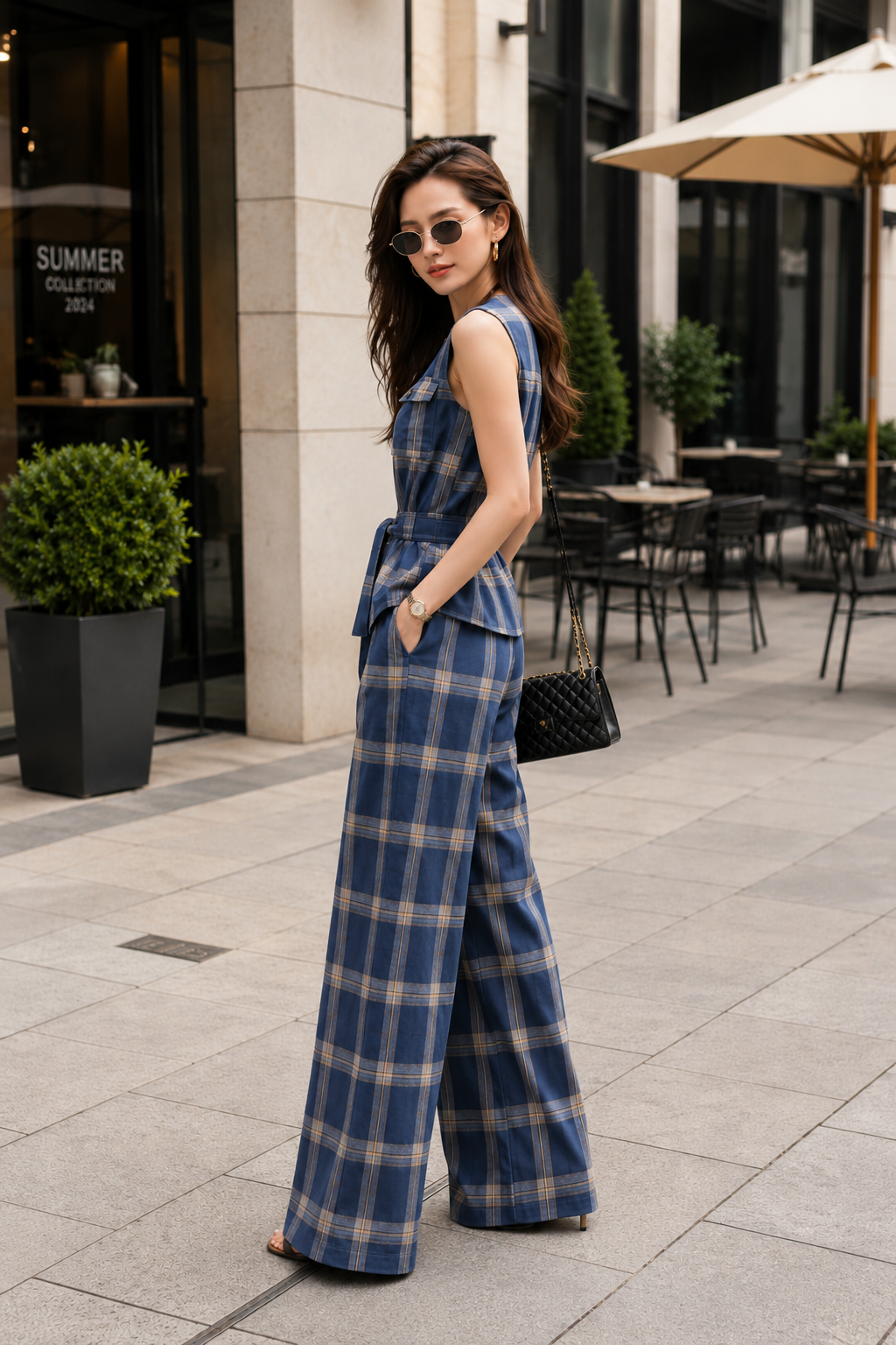 ✨ Set Linen Kẻ Xanh Thanh Lịch ✨ - MS084_thumbnail_3
