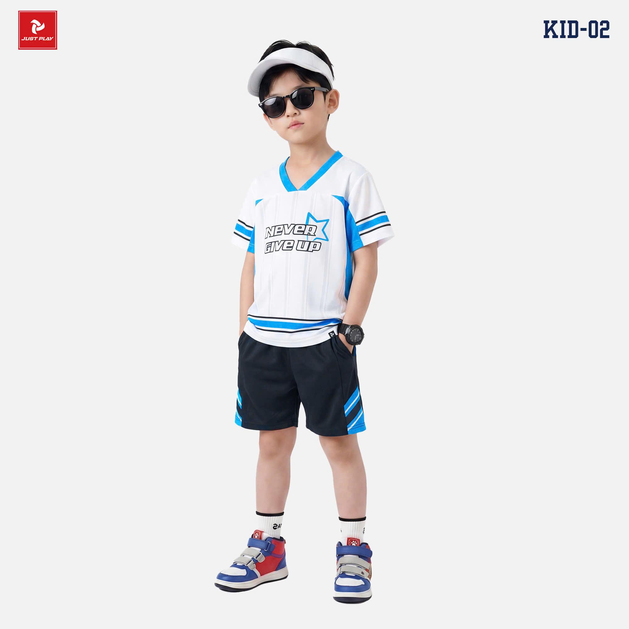 Bộ Thể Thao Trẻ Em Just Play KID02 Thun Mè Cao Cấp Thoáng Khí Thể Thao Đương Đại_thumbnail_1