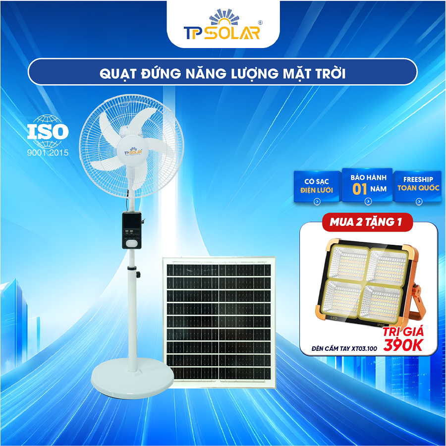 Quạt đứng năng lượng mặt trời TP SOLAR QD11