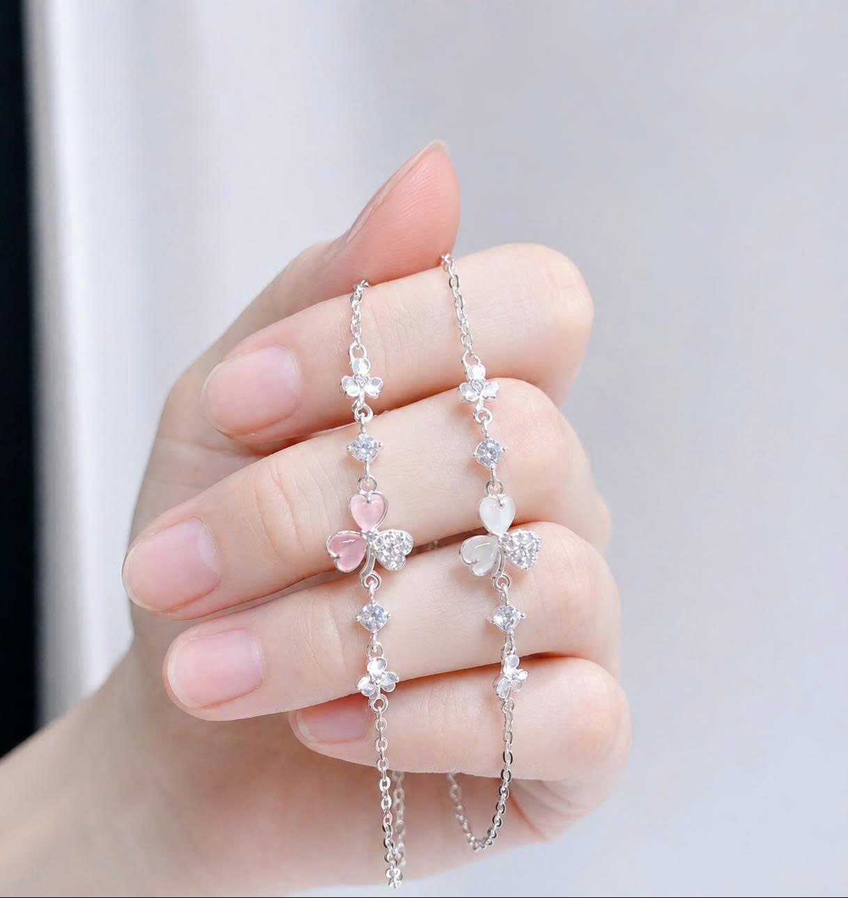 Vòng tay nữ bạc S990 cỏ 3 lá NSLT01_thumbnail_0