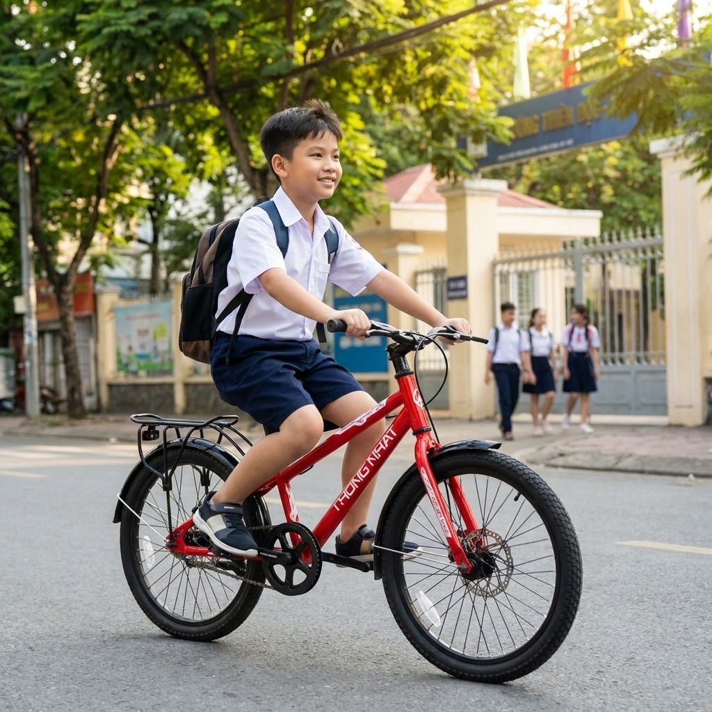 Xe Đạp Trẻ Em Thống Nhất SK20 6-11 Tuổi, Dáng Thể Thao, Khung Thép Siêu Bền (Tặng Kèm Phụ Kiện) Chính Hãng