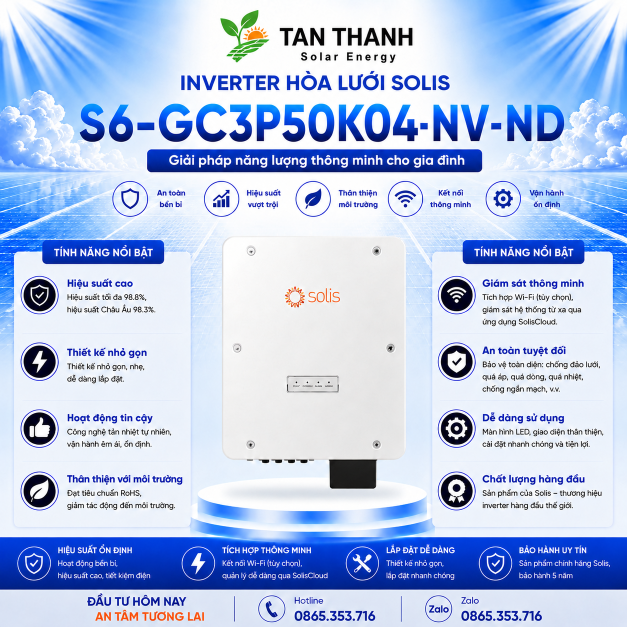 Solis S6-GC3P50K04-NV-ND 50kW 3 Pha