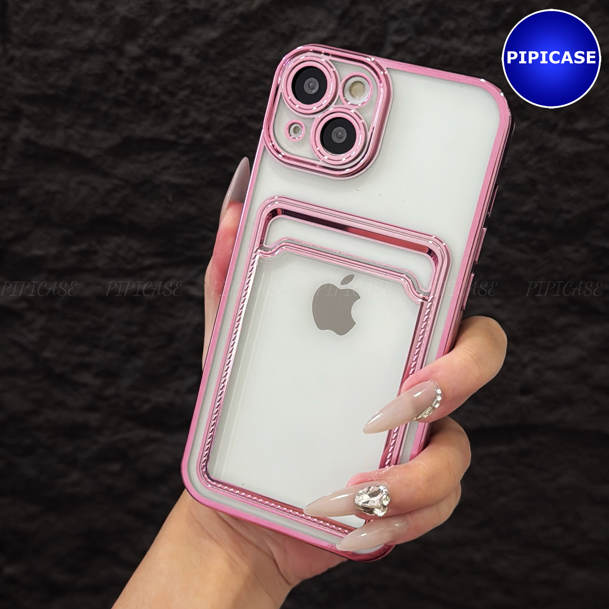 Ốp Lưng iPhone 14 - Ốp Thẻ - Hồng